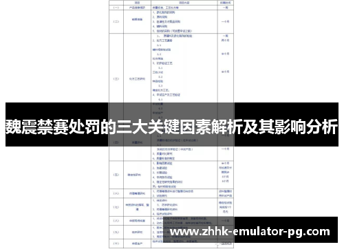 魏震禁赛处罚的三大关键因素解析及其影响分析 魏震禁赛处罚的三大关键因素解析及其影响分析